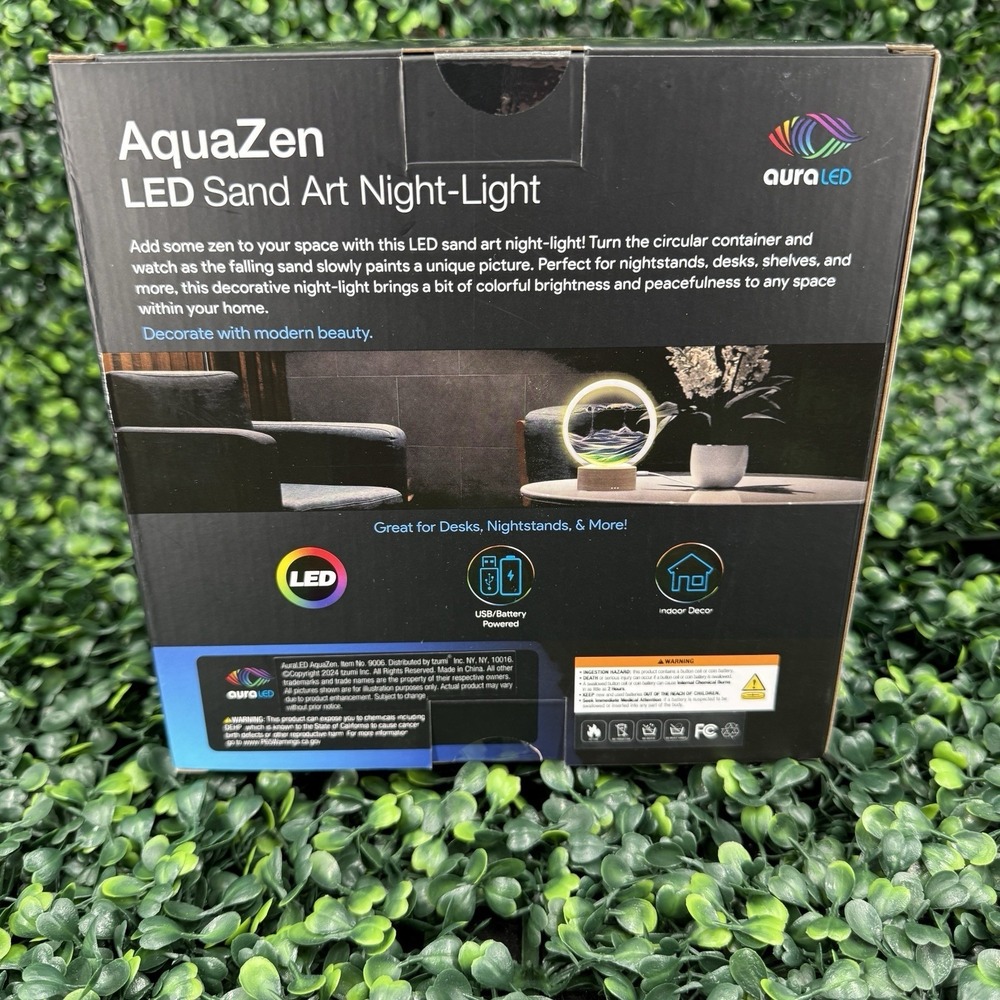 Sand Art Moving LED Night-Light RGB AquaZen Remote Colorful Soothing Decorative - Picture 4 of 4